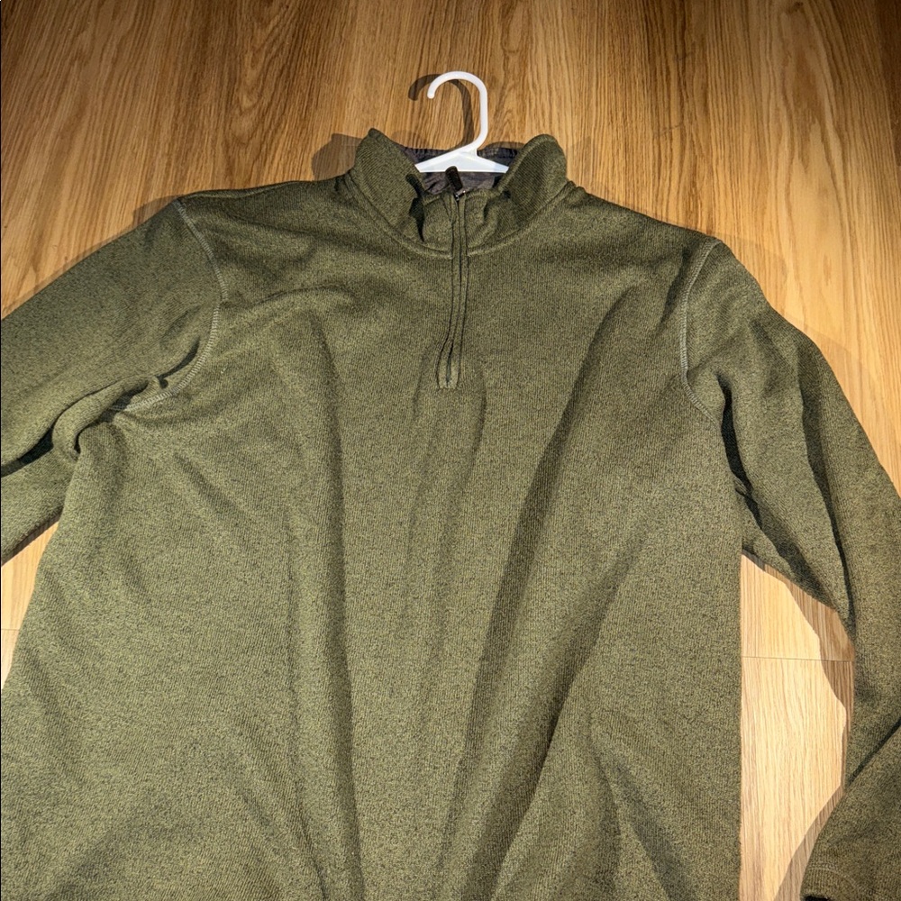 Wrangler Men's Zip Up Sweater in Olive